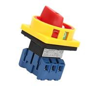 Dpofirs Interruptor de Leva Rotativo de 3 Polos 32A (32A) | Leva de 3 posiciones, encendido y apagado giratorio, desconexión eléctrica, control industrial, contactos plateados