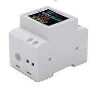 Dpofirs Medidor de Vatios-hora, Medidor de Energía Monofásico Inteligente Tipo Riel con Pantalla LCD de ángulo de Visión Completo para Equipos de Automatización de Plantas de Energía de la Industria