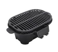 Dpofirs Parrilla Hibachi de Hierro Fundido, Mini Estufa de Carbón Portátil con Diseño Compacto y Ligero para Barbacoa en el Patio Trasero Camping Yakitori