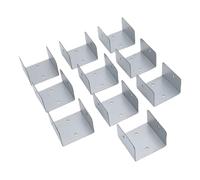Dpofirs Sujetadores de Poste de Madera en Forma de U, Abrazaderas de (32mm) | Abrazaderas antirrobo para postes de cerca, soportes en U antivibración con revestimiento galvanizado para postes de madera