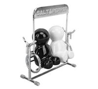 Dpofirs Tarros de Especias de Cocina, 2 Piezas de Cerámica con Forma de Columpio, Juego de Salero y Pimentero con Tapas de Acero Inoxidable, para Mesa de Comedor de Cocina