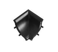DQ-PP 1 moldura angular para el interior, color negro mate, 13 x 13 mm, PVC, para encimera, terminación de cocina, listón de pared