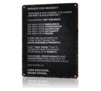 DQFOCPHHAA Novelty Success Rent Is Due Metal Art Sign for Home Bedroom Apartment Studio 8 X 12 in