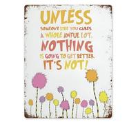 DQFOCPHHAA Your Care Matters Greatly Nothing Gets Better Without It Metal Tin Sign 8 X 12 in Vintage Quote Plaque for Study Library