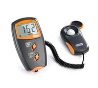 Dr.meter Luxómetro Portátil, Fotometro Medidor de luz Digital Rango 0-100,000 Lux Luxómetro Temperatura Alta precisión Pantalla LCD