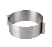Dr. Oetker 1919 Tartas Aro Ajustable Redondo repostería 16-30cm, Acero Inoxidable, Plata, 16 cm