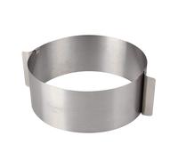 Dr. Oetker 1919 Tartas Aro Ajustable Redondo repostería 16-30cm, Acero Inoxidable, Plata, 16 cm