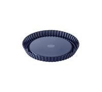 Dr. Oetker antiadh Molde repostería para Horno Redondo con Borde Rizado para Tarta, Pizza, con Base de Cuarzo esmaltado y Antiadherente, 28cm, 1ud. Back-Liebe, Azul Oscuro, 28x28x4cm (2370)