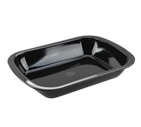 Dr. Oetker Back-Idee Creative - Fuente esmaltada para postres (39,5 x 28 x 6,5 cm, resistente al calor hasta 400 °C, resistente a los cortes, arañazos, inducción), color negro
