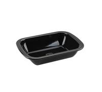 Dr. Oetker Back-Idee Creative - Fuente esmaltada para postres y horno (28,5 x 21 x 6,5 cm, resistente al calor hasta 400 °C, apta para inducción), color negro