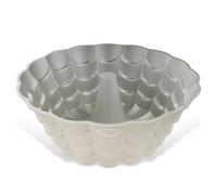 Dr. Oetker Back-Kunts Molde para Hornear Rosco Alto Floral, Aluminio con Revestimiento Antiadherente, Resistente hasta 230ºC, Color Crema Metalizado, Ø23x10cm, 1ud.