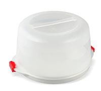 Dr. Oetker Caja de transporte para tartas con función de refrigeración - Caja redonda de transporte para tartas de todos los tamaños habituales de hasta 28 cm de diámetro - Espacio para bolsas de hielo estándar - Deja enfriar hasta 3 horas