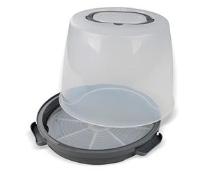 Dr. Oetker Caja de transporte para tartas extra alta, redonda, con estante, para tartas de 20 cm de altura