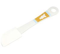 Dr. Oetker Espátula de 18,5 cm DieMaus, pequeña espátula de plástico con mango, espátula versátil con diseño de ratón, espátula de cocina de alta calidad (color blanco, naranja)