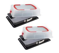 Dr Oetker Juego de 2 moldes desmontables con tapa Back-Idee Kreativ 42 x 29 cm