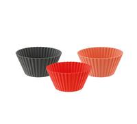 Dr. Oetker - Molde de silicona para muffins Flexxible Love, juego de 12 unidades, color rojo/gris/rosa claro – Paquete de 4 unidades