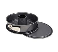Dr. Oetker Molde Desmontable de 2 Fondos con Base antigoteo, Acero Reforzado con cerámica y Revestimiento Antiadherente Especial, 24x24x8cm, 1ud, Gris, 24cm