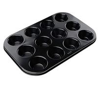 Dr. Oetker - Molde para magdalenas/cupcakes dulces o salados Tradition, aluminio alto espesor recubierto antiadherente (Color: negro), Cantidad: 1 unidad.
