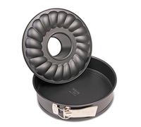 Dr. Oetker Molde Redondo para Roscos y Tartas, Molde Desmontable 24 cm con Doble Base, Acero con Revestimiento Especial Antiadherente, Color Negro, 1 Unidad