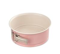 Dr. Oetker Retro Molde Desmontable 18x8 cm con base plana, Molde Redondo para Horno con Revestimiento Antiadherente Especial, Molde para Tarta y Bizcocho, Color Rosa/Crema, 1 ud.