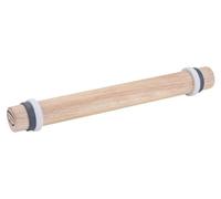 Dr. Oetker Rodillo de cocina de madera para extender pasta, rodillo con anillos separadores extraíbles de 2 mm y 5 mm, 35 cm x 4 cm de diámetro