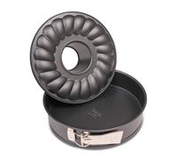 DR. OETKER TRADITION Molde desmontable 26 cm de Doble fondo para molde repostería, Rosco Desmontable, molde bizcocho acero con revestimiento antiadherente Color Negro, Molde tarta, 1ud.