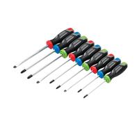 Draaper Libra a Través Agarre Suave Screwdriver Juego 9 Pieza Mezclado Magnético
