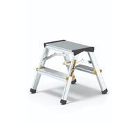 Drabest ESCALERAS Serie Pro Escalera Doméstica de Aluminio de Doble Cara de 2x2 Peldaños 150kg - Escalera de Tijera de Aluminio - Escaleras Multiusos - Escalera de Tijera Plegable - 39x41x20cm