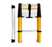 DRABEST - MAX - Escalera telescópica - Escalera Extensible - Escalera Plegable, Escalera de Aluminio - hasta 150 kg - Escalera polivalente Plegable - Escalera 11 peldaños - 0,80x3,27x0,1 m