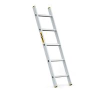 DRABEST PRO Serie Escalera de mano Escalera de aluminio de 5 peldaños con ganchos, capacidad de carga de 150 kg, patas antideslizantes, peso ligero, resistente a la corrosión, EN131