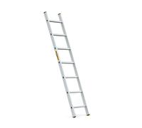 DRABEST Pro Serie Escalera de Mano Escalera de Aluminio de 7 peldaños con Ganchos, Capacidad de Carga de 150 kg, Patas Antideslizantes, Peso Ligero, Resistente a la corrosión, EN131