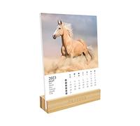 DRAEGER PARIS 1886 - Calendrier sur socle Chevaux - 2023, Marron
