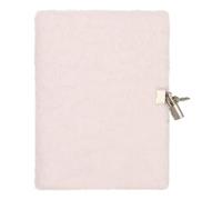 DRAEGER PARIS 1886 - Diario íntimo de peluche rosa - Cuaderno con candado y llaves - 14x5x19 cm - Cobertura suave 100% poliéster - Ideal para escribir secretos - Diseños únicos y variados