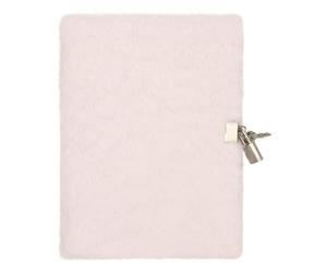 DRAEGER PARIS 1886 - Diario íntimo de peluche rosa - Cuaderno con candado y llaves - 14x5x19 cm - Cobertura suave 100% poliéster - Ideal para escribir secretos - Diseños únicos y variados