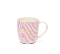 DRAEGER PARIS 1886 - Taza Cerámica 320ml con Mensaje en Oro - Diseño Chic en Azul o Rosa - Apta para Lavavajillas - Regalo Elegante en Caja Decorativa