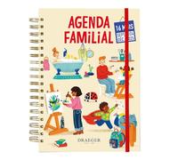 DRAEGER PARIS - 2025 family diary 18x25 cm - L'Organise Tout - 16 months (Sept 2024 to Dec 2025) - Hard cover - Elastic closure - 1 week on 2 pages - FSC® certified paper - Vegetable-based inks