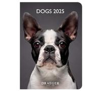 DRAEGER PARIS - Pocket Agenda 2025 - Dogs - 11,5 x 16 cm - Grid from January to December 2025 - Hard cover with bookmark - Written in 7 languages - 1 week on 2 pages - FSC® certified paper