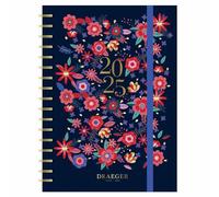 DRAEGER PARIS - September 2024 to August 2025 weekly diary 13x18 cm - 1 week on 2 pages - Hard cover - ‘Floral’ theme - FSC® certified paper - Vegetable-based inks