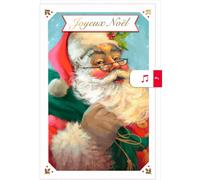 Draeger Paris - Tarjeta de felicitación musical tradicional de Santa Claus