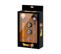 Dragon Ball (Bola de Dragón) Ultra Instinct Pack de Bolígrafo de Gel Borrable + Lápiz Eternal + 3 Gomas, Negro Black