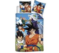 Aymax Dragonball Super - Juego de cama (100% algodón, funda nórdica de 140 x 200 cm y funda de almohada de 65 x 65 cm)