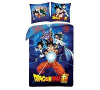 Halantex Conjunto de cama Dragon Ball Goku 140x200 cm + funda de almohada 70x90 cm 100% poliéster