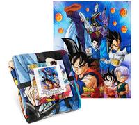 Dragon Ball Z Manta Cama 150 x 130 cm, Goku Vegeta, Cobija de Invierno Suave para Sofá o Viaje, Regalos de Anime para Niños