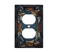 Dragon Duplex - Cubiertas de pared para pared, columna de libro gótico de fantasía, ninguno azul oscuro, plástico, tamaño estándar, fundas decorativas para receptáculos para nuevo apartamento, hogar