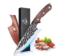 DRAGON RIOT Cuchillos Japoneses Profesionales, Cuchillo Cocina Forjado a Mano con Funda de Cinturón y Caja de Regalo