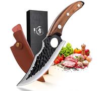 DRAGON RIOT Cuchillos Japoneses Profesionales Hechos a Mano, Cuchillo de Chef Full Tang, Cuchillo Carne Mejorado, Cuchillo Japones con Funda para la Cocina o el Camping al aire Libre