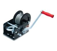 Dragon Winch Cabrestante manual 2500 lbs / 1133 kg con gancho y cable de acero 10m para embarcaciones pequeñas, motos, vehículos y talleres | Torno manual de dos velocidades