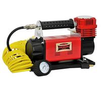Dragon Winch Compresor aire portátil 12V | 10,3 BAR / 150 PSI con una capacidad de 160 l/min + manguera en espiral con manómetro, boquilla de válvula, bolsa de transporte, 3x boquillas intercambiables