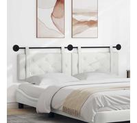 Drainlyn Cabecero colgante de piel sintética con acolchado de espuma, montaje en pared, 170 x 55 x 5 cm, juego de 2 unidades con correas extraíbles, panel de pared moderno acolchado para dormitorio