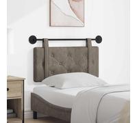Drainlyn Cabecero colgante gris antiguo PU con acolchado de espuma, 90 x 55 cm, montaje en pared, panel rectangular de pared como respaldo, accesorio de dormitorio versátil para cama doble y